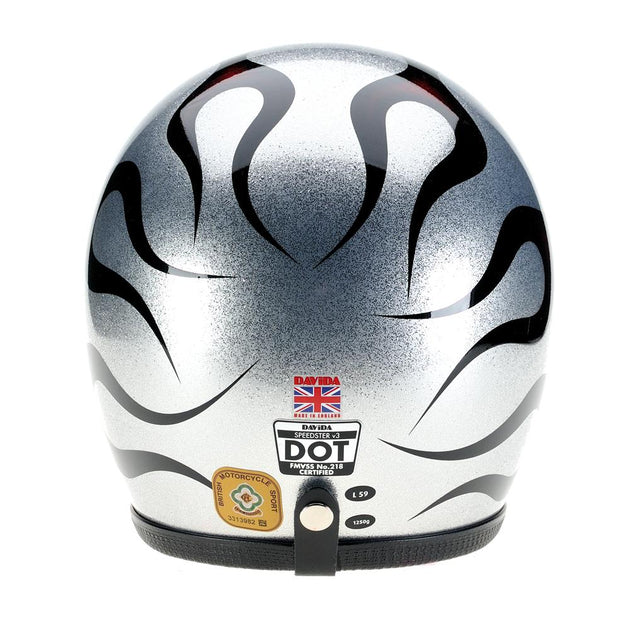 Buy Davida Speedster 3 Helmet Cosmic Flake Silver Red F- FREE Delivery