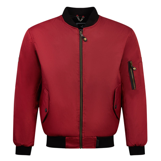 Spada Air Force 1 CE Jacket, Red Motorcycle Bomber Jacket