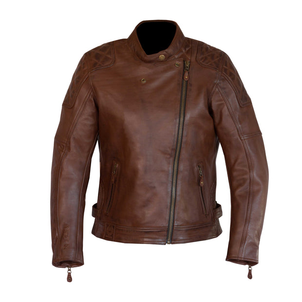 Merlin Bristol, Leather D3O Armoured Women's Motorcyclist's Jacket, Brown