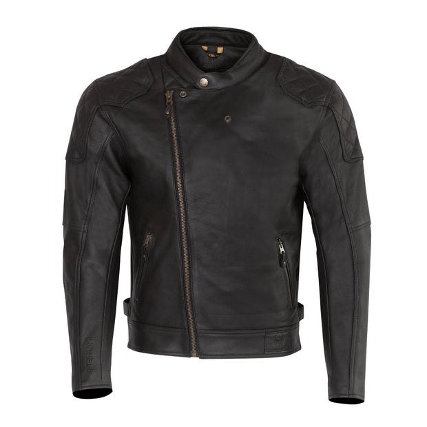 Merlin Chester Cafe Racer, D3O Armoured Leather Motorcyclists Jacket, black