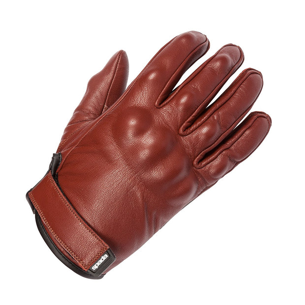 Spada Wyatt Armoured Leather Summer Gloves for Men, Oxblood - Foxxmoto 