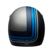 Bell Cruiser Moto 3 Helmet, Stripes Silver, Black & Blue - Foxxmoto 