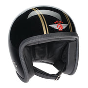 Davida Speedster 3 Helmet, Black Gold Pin Stripe - Foxxmoto 