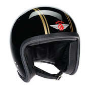 Davida 92 Helmet, Black Gold Pin Stripe - Foxxmoto 