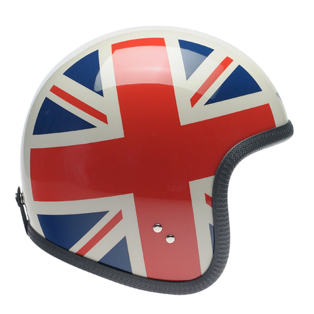 Davida 92 Helmet, Cream Union Jack Sides - Foxxmoto 