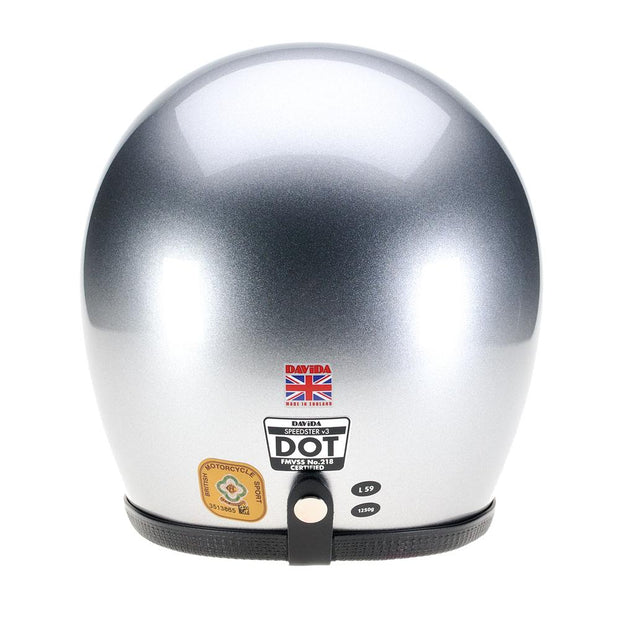 Davida Speedster 3 Helmet, Silver - Foxxmoto 