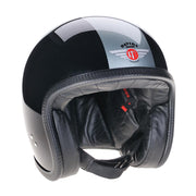 Davida Speedster 3 Helmet, Black Silver Stripe - Foxxmoto 