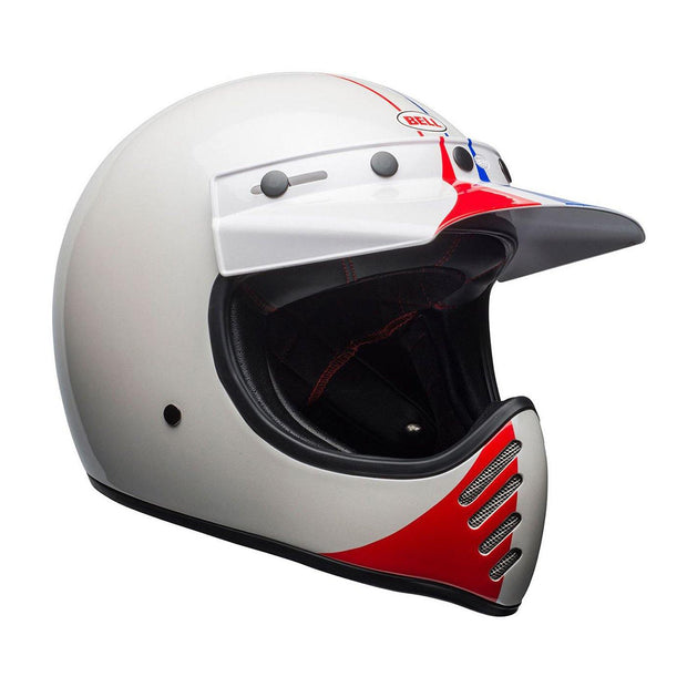 Bell Cruiser Moto 3 Helmet, Ace Cafe GP 66 White, Blue & Red - Foxxmoto 