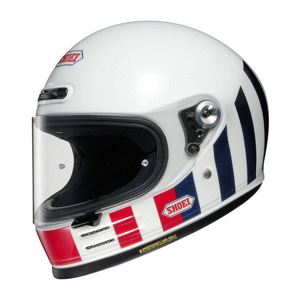 Shoei Glamster Helmet, Resurrection TC10 White / Red / Blue - Foxxmoto 