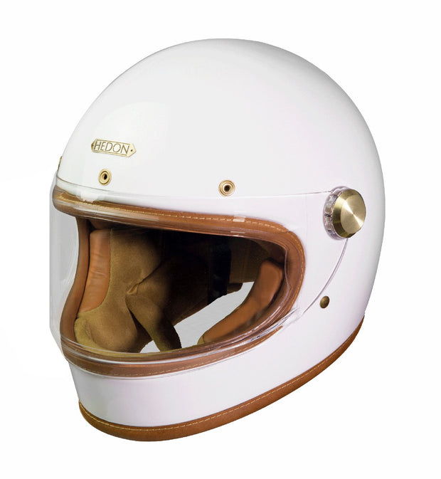 Hedon Heroine Racer Helmet, Knight White - Foxxmoto 