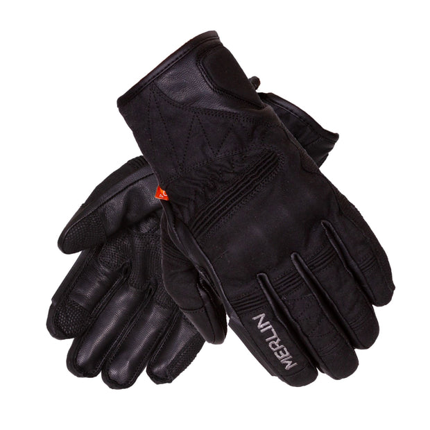 Merlin Mahala Explorer Cordura Waterproofed, D30 Armoured Motorcycle Gloves, Black