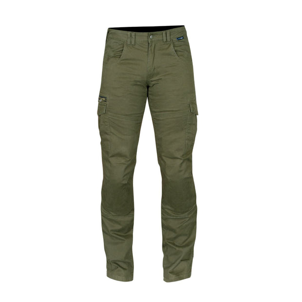 Route One Remy Kevlar Lined Armoured Cargo Jeans, Khaki Green