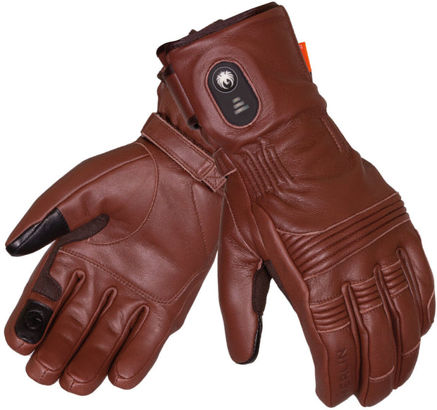 Merlin Minworth Heated Leather Armoured Riding Gloves, Brown