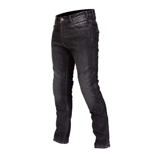 Route One Mason Denim Kevlar Lined Armoured Waterproof Jeans, Black