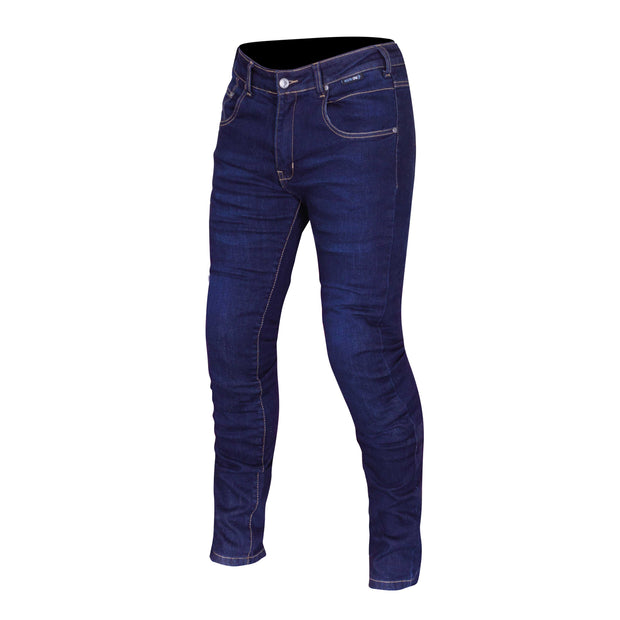 Route One Peyton Ladies Water Repellent Kevlar Lined Armoured Motorcycle Jeans blue