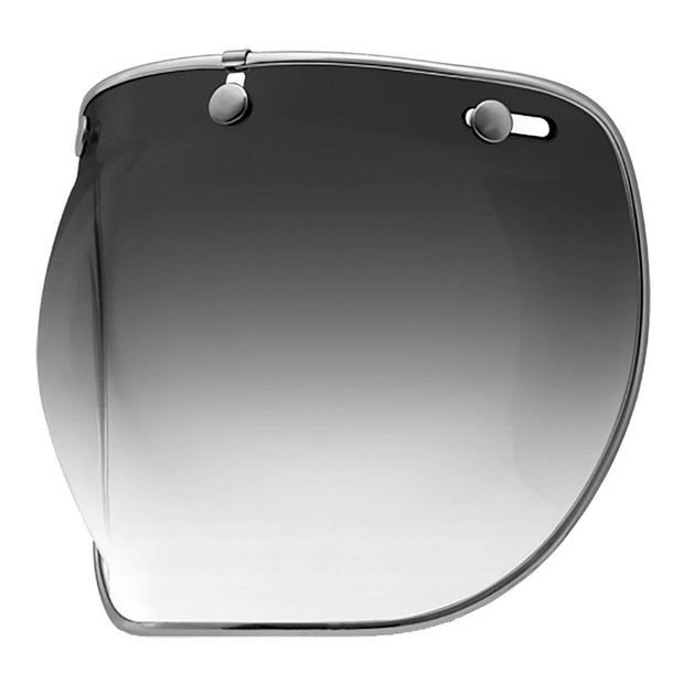 Bell Cruiser Custom 500 Helmet, Snap-On Bubble Visor Deluxe Dark Smoked Gradient - Foxxmoto 