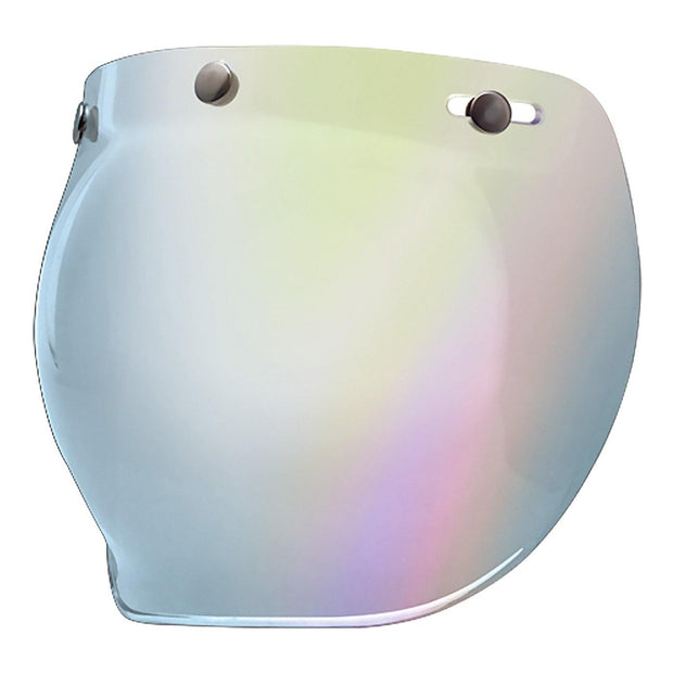Bell Cruiser Custom 500 Helmet, Snap-On Bubble Visor Silver Iridium - Foxxmoto 