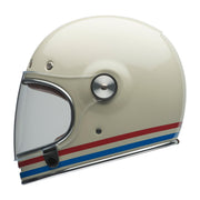 Bell Cruiser Bullitt DLX Helmet, Stripes Pearl White - Foxxmoto 