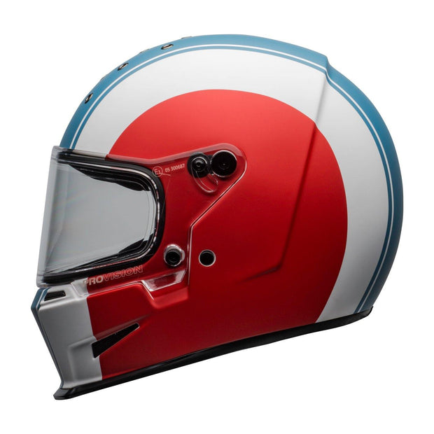 Bell Cruiser Eliminator Helmet, Slayer White/Red/Blue - Foxxmoto 