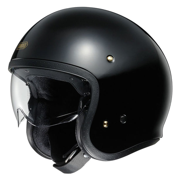 Shoei J.O. Helmet, Plain Black - Foxxmoto 